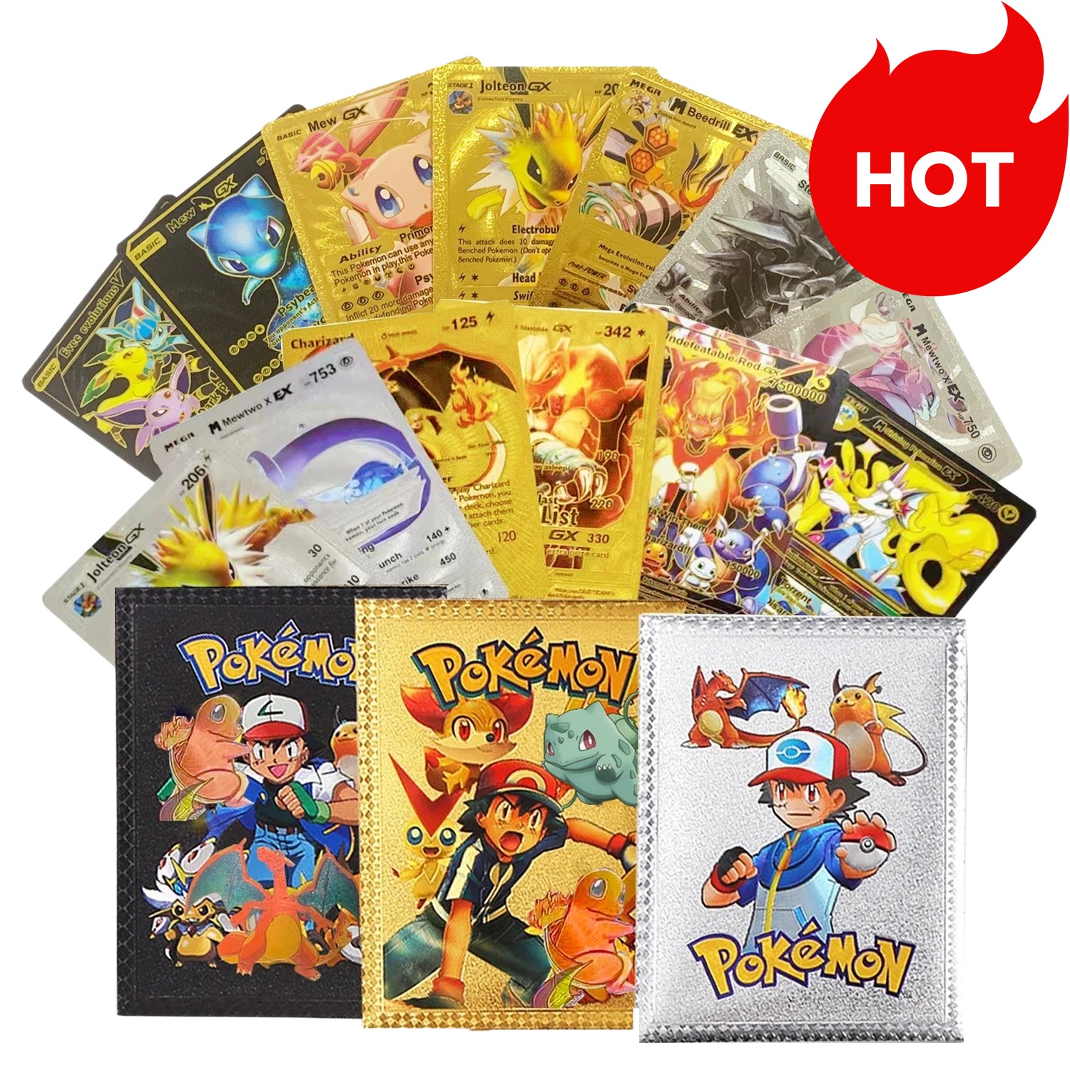 Kids Toys Drawing - Pokemon Card New Box Gold Silver