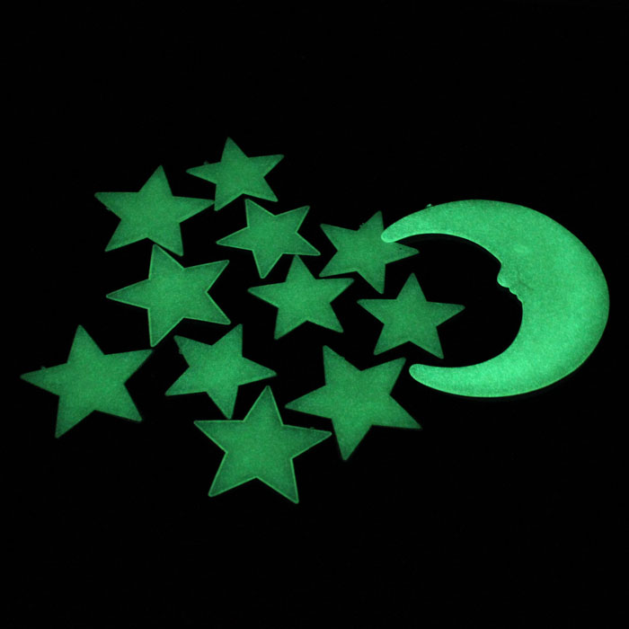 Glow In Dark Stars - Stars Moon Glow In Dark Fluorescent