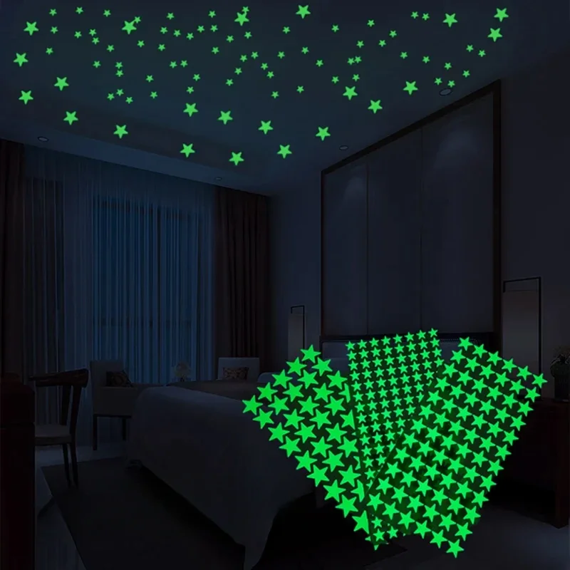 Glow In Dark Stars - Luminous Wall Stickers for Kids Rooms