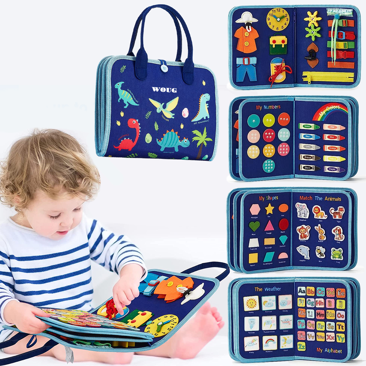 Kids Toys 2 Year Old - Montessori Toys Busy Board Toddler Sensory