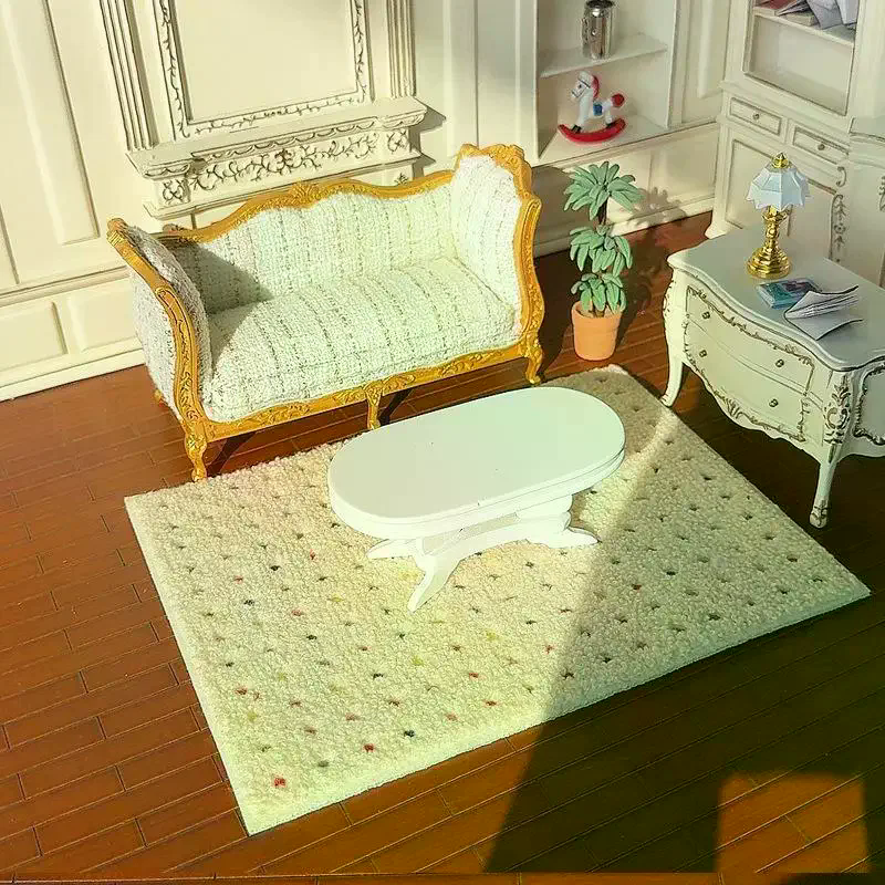 Kids Toys Play - 1: 12 Dollhouse Miniature Plush Carpet