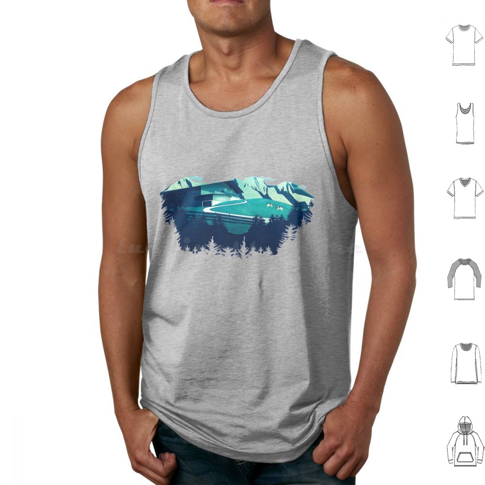 Glow In Dark Stars - Alpine Hat Tank Tops Vest Sleeveless