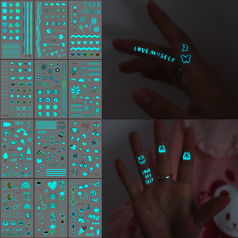 Glow-in-Dark Tattoo Stickers 1 - Glow In Dark Stars incelemesi ve fiyatı