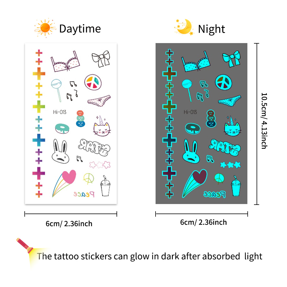 Glow-in-Dark Tattoo Stickers 1 - Glow In Dark Stars incelemesi ve fiyatı
