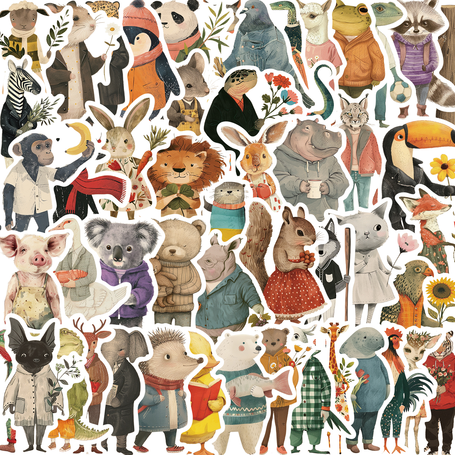 50pcs Vintage Animals Cliparts - Kids Toys Clipart incelemesi ve fiyatı