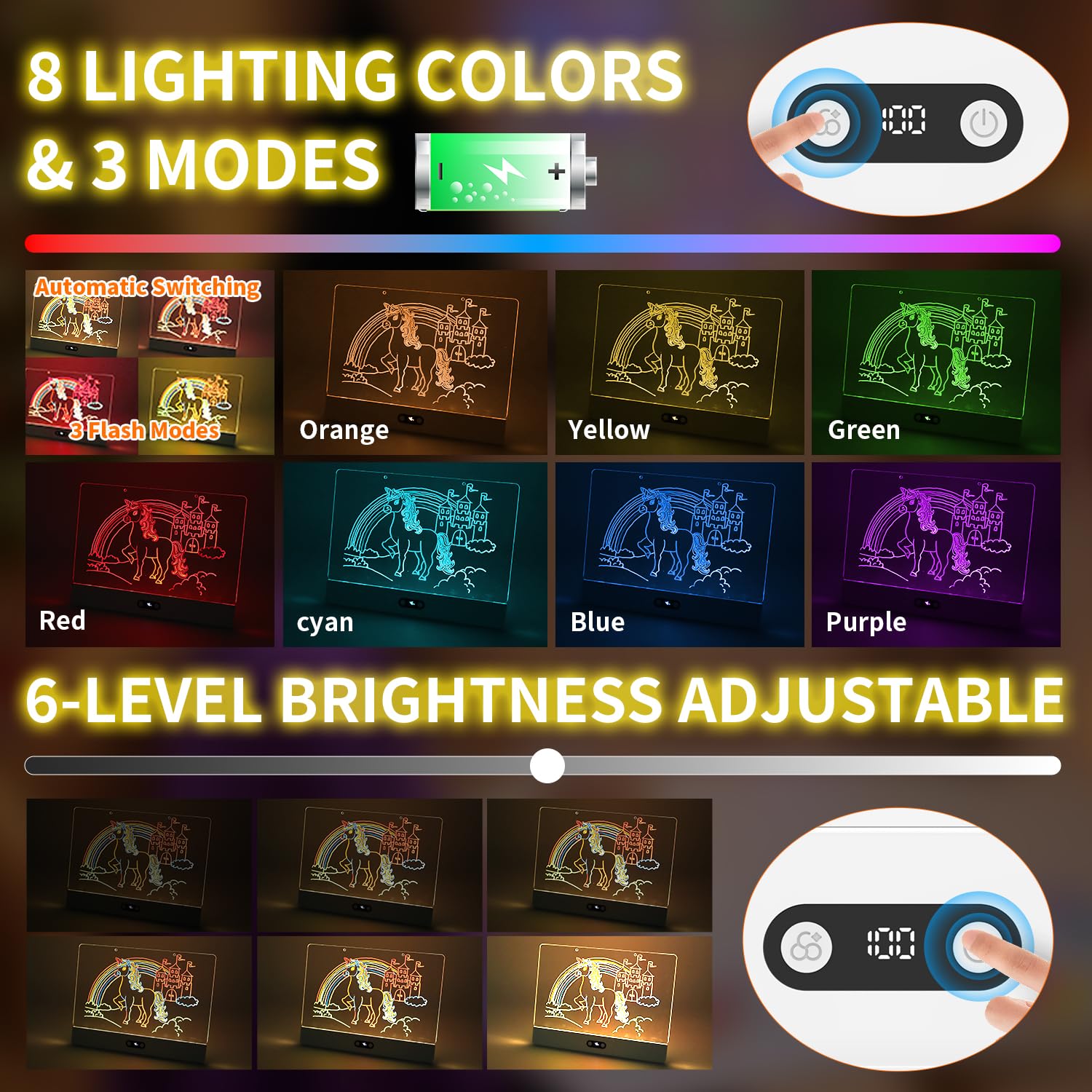 Rechargeable LED Drawing Board - Kids Toys Drawing incelemesi ve fiyatı