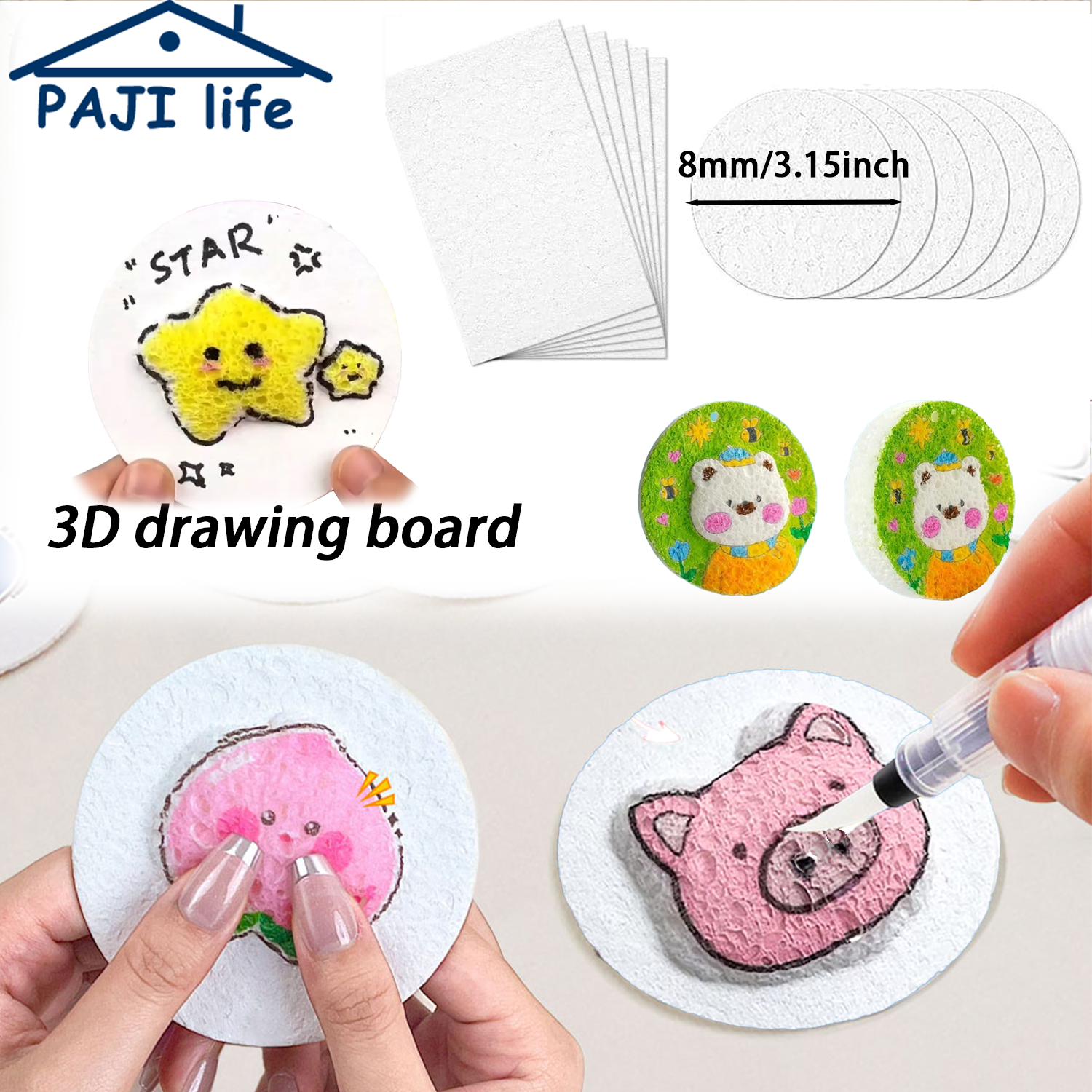 3D Puffy Foam Texture Painting - Kids Toys Drawing incelemesi ve fiyatı
