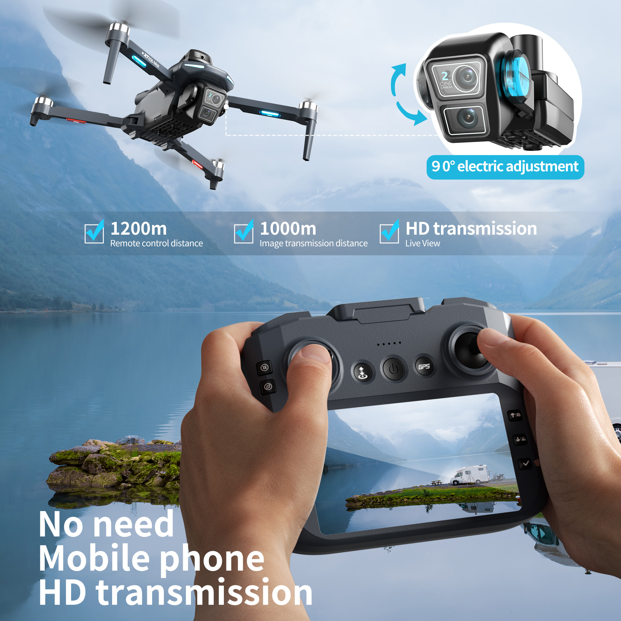 XT606 MAX GPS NEW Drone 8k Pro - Kids Toys 2 Year Old incelemesi ve fiyatı