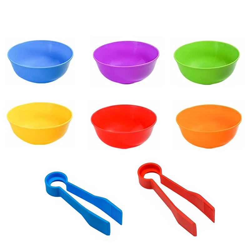 6 Plastic Bowls with 2 Tweezer - Kids Toys 2 Year Old incelemesi ve fiyatı