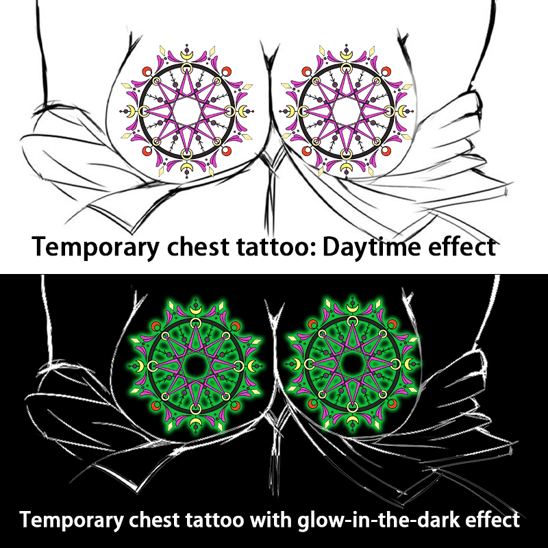 Disposable temporary breast ta - Glow In Dark Stars incelemesi ve fiyatı