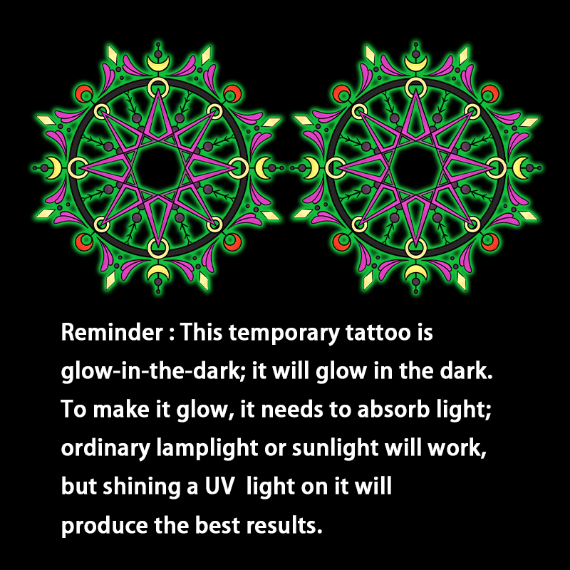 Disposable temporary breast ta - Glow In Dark Stars incelemesi ve fiyatı