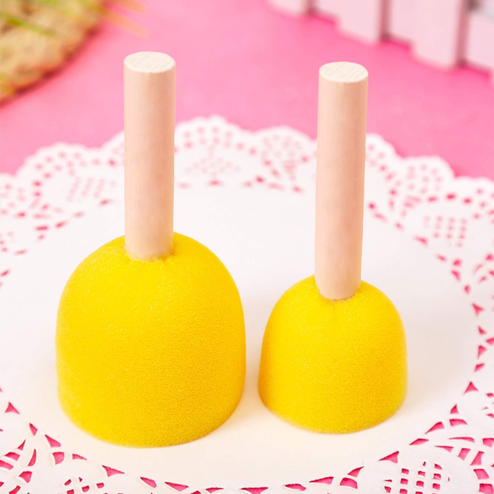 5pcs Round Stencil Sponge Wood - Kids Toys Drawing incelemesi ve fiyatı
