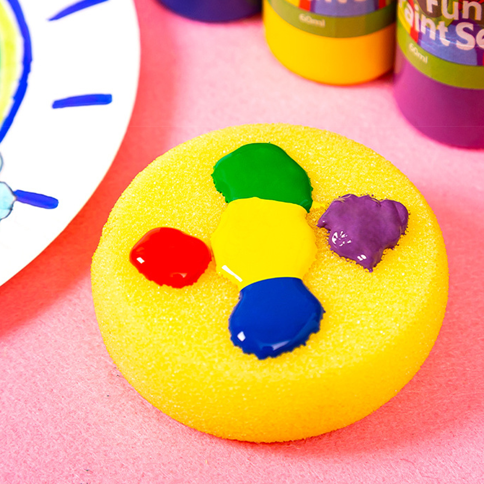 5pcs Round Stencil Sponge Wood - Kids Toys Drawing incelemesi ve fiyatı