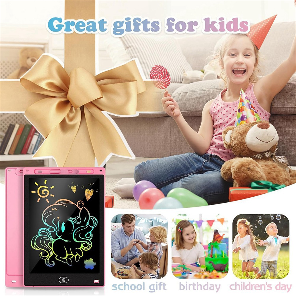 AA98 2 Pack LCD Writing Tablet - Kids Toys Drawing incelemesi ve fiyatı