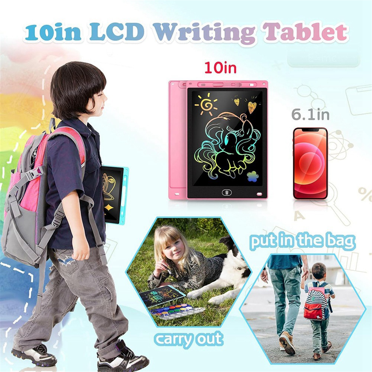 AA98 2 Pack LCD Writing Tablet - Kids Toys Drawing incelemesi ve fiyatı