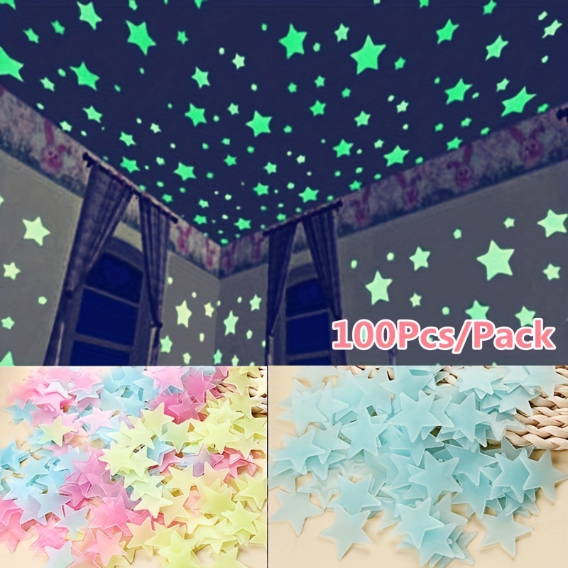 100pcs/pack Bedroom Fluorescen - Glow In Dark Stars incelemesi ve fiyatı