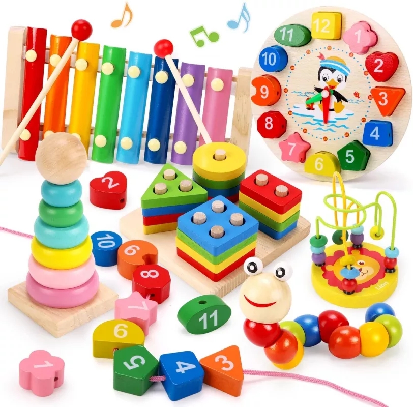 Montessori Wooden Toys for Bab - Kids Toys 2 Year Old incelemesi ve fiyatı