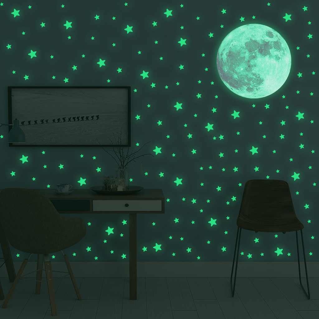 Luminous Moon Stars Wall Stick - Glow In Dark Stars incelemesi ve fiyatı