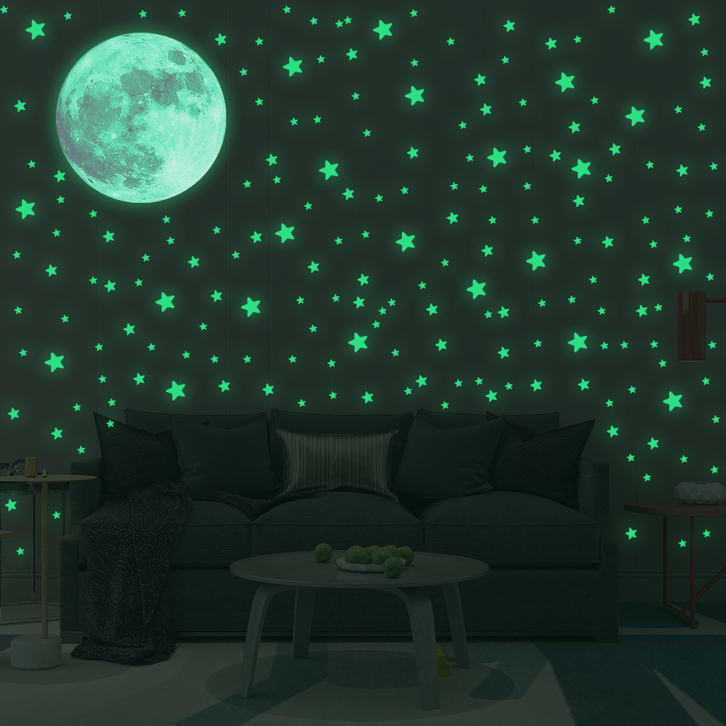 Luminous Moon Stars Wall Stick - Glow In Dark Stars incelemesi ve fiyatı