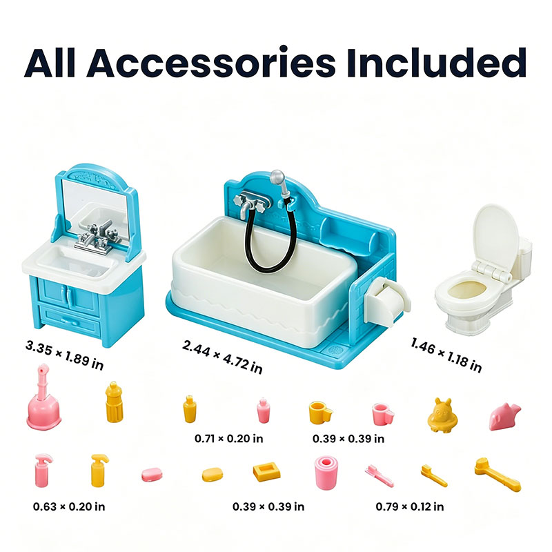 Dollhouse Bathroom Set 1:12 Mi - Kids Toys Play incelemesi ve fiyatı